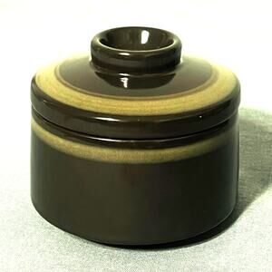 Vintage 70s Mikasa Sugar Bowl Majorca Torino Lidded Brown Green Bands Japan